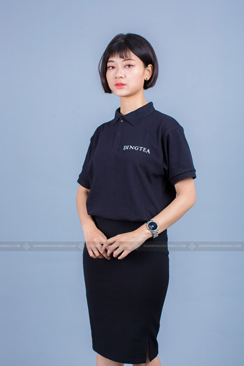 Đồng phục áo cổ bẻ thương hiệu DingTea