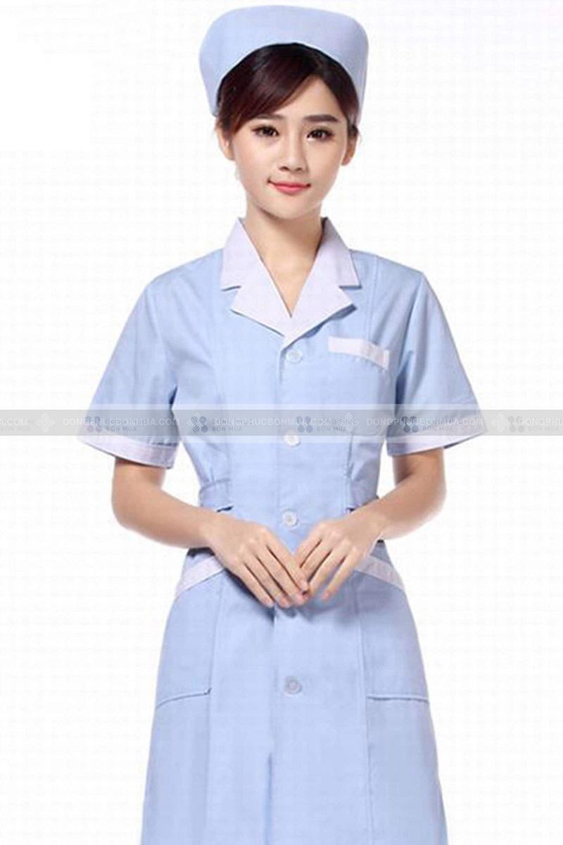 Thông tin cơ bản áo đồng phục y tế 05 màu xanh phối trắng