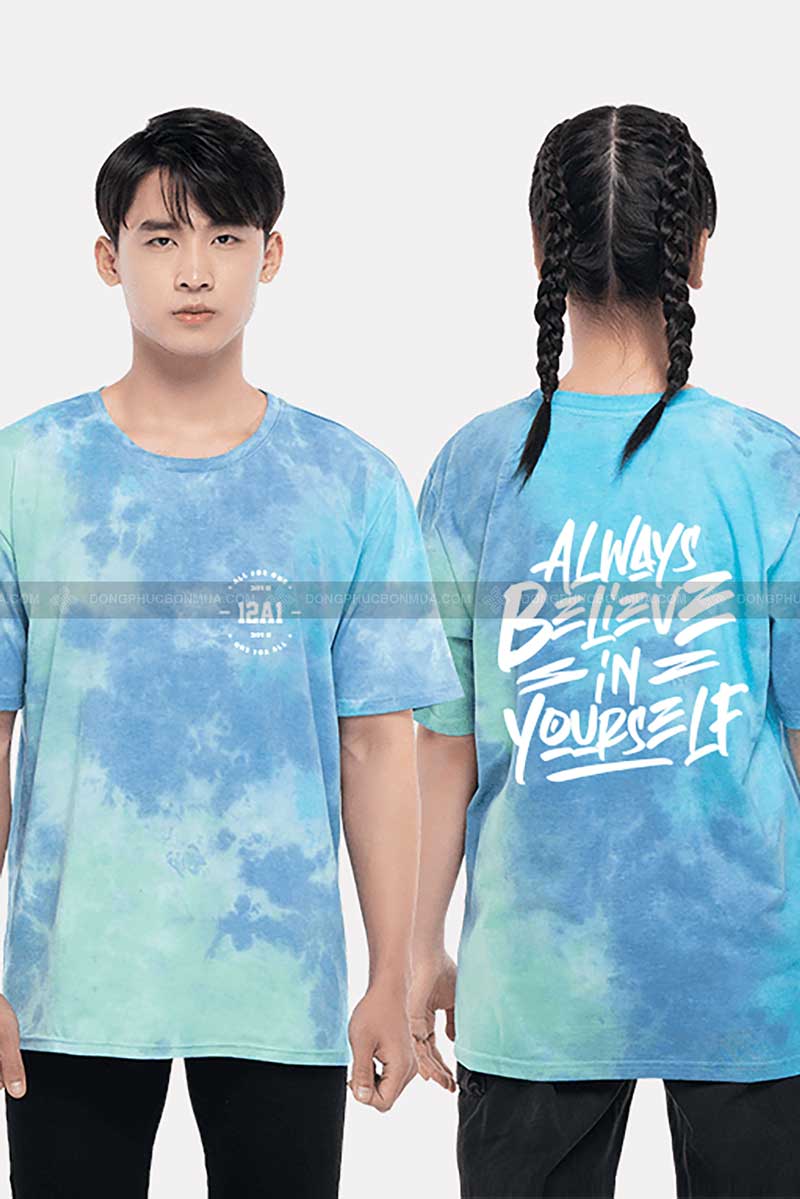 Áo đồng phục lớp tie dye chất