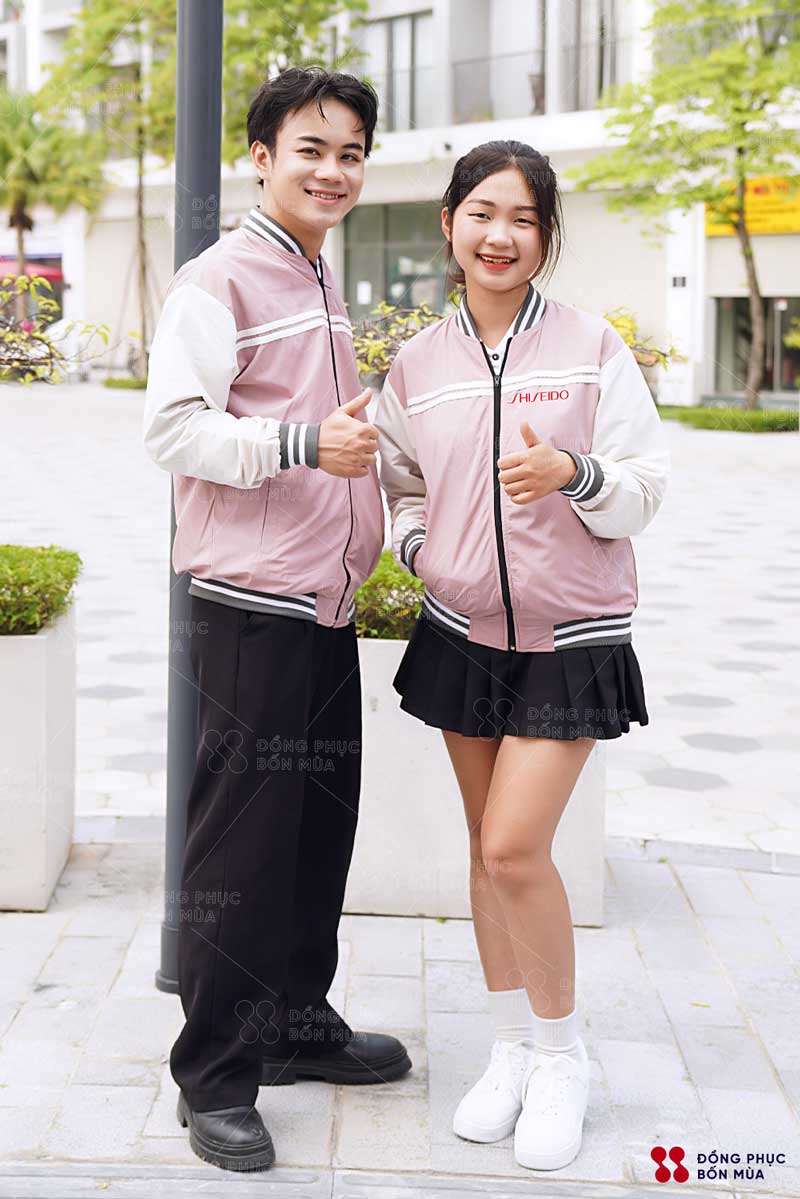 Kiểu dáng thiết kế mẫu áo khoác bomber đồng phục