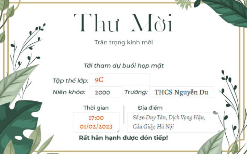 noi-dung-thu-moi-hop-lop-hay-nhat