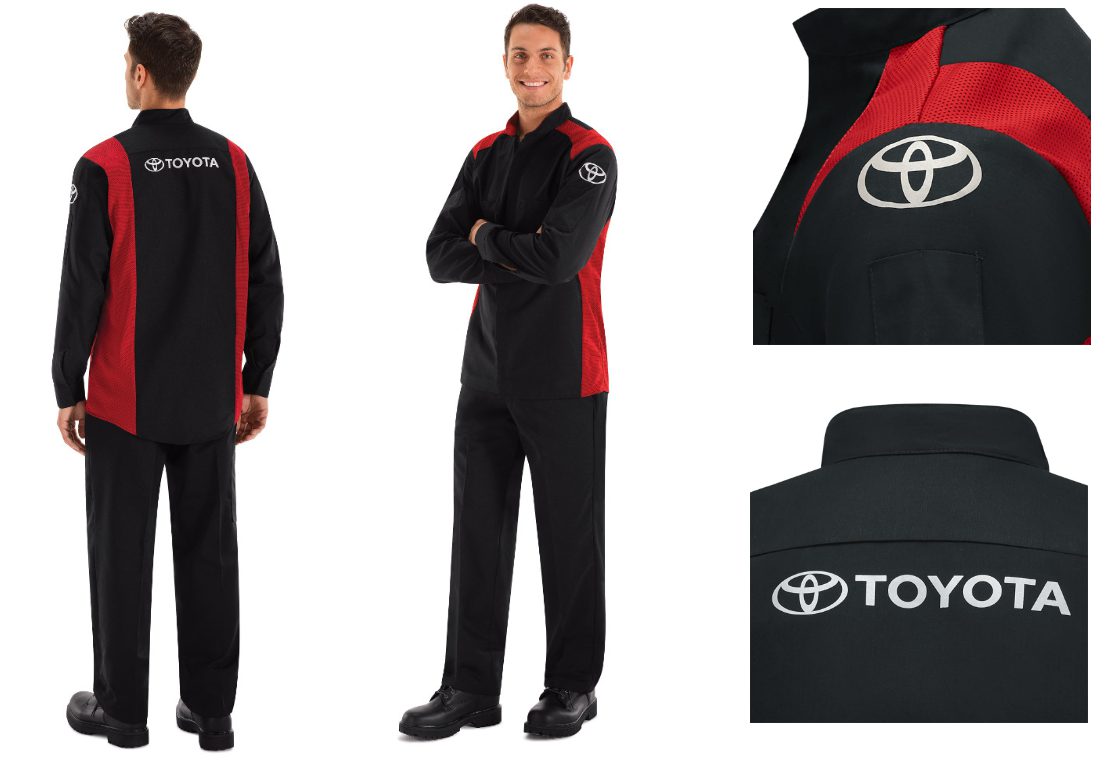 Áo sơ mi đồng phục kỹ thuật viên Ripstop dài tay của Toyota