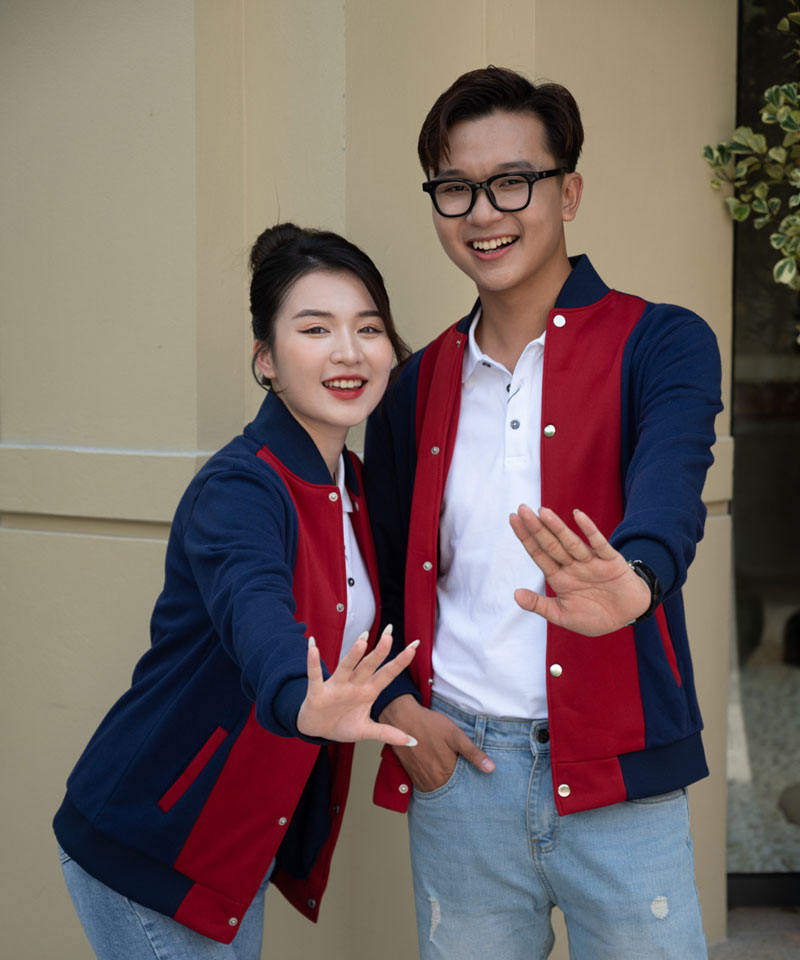 Kiểu dáng thiết kế mẫu áo khoác đồng phục bomber