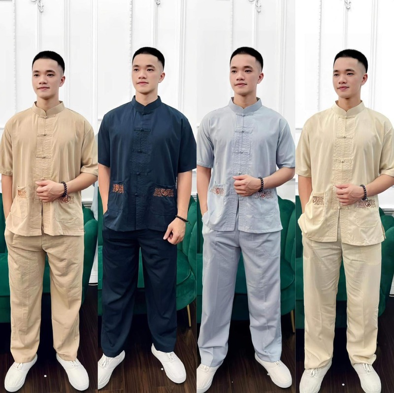 Bạn có thể đặt may quần áo Phật tử Đà Nẵng tại xưởng sản xuất hay đặt online
