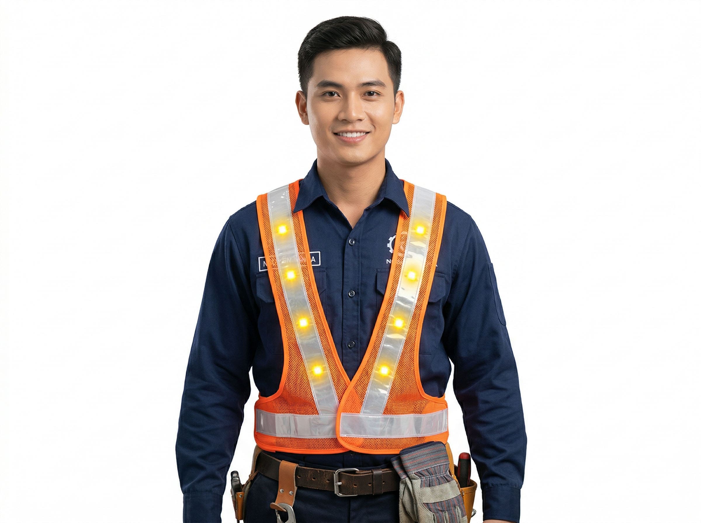 Mẫu áo phản quang có đèn Led