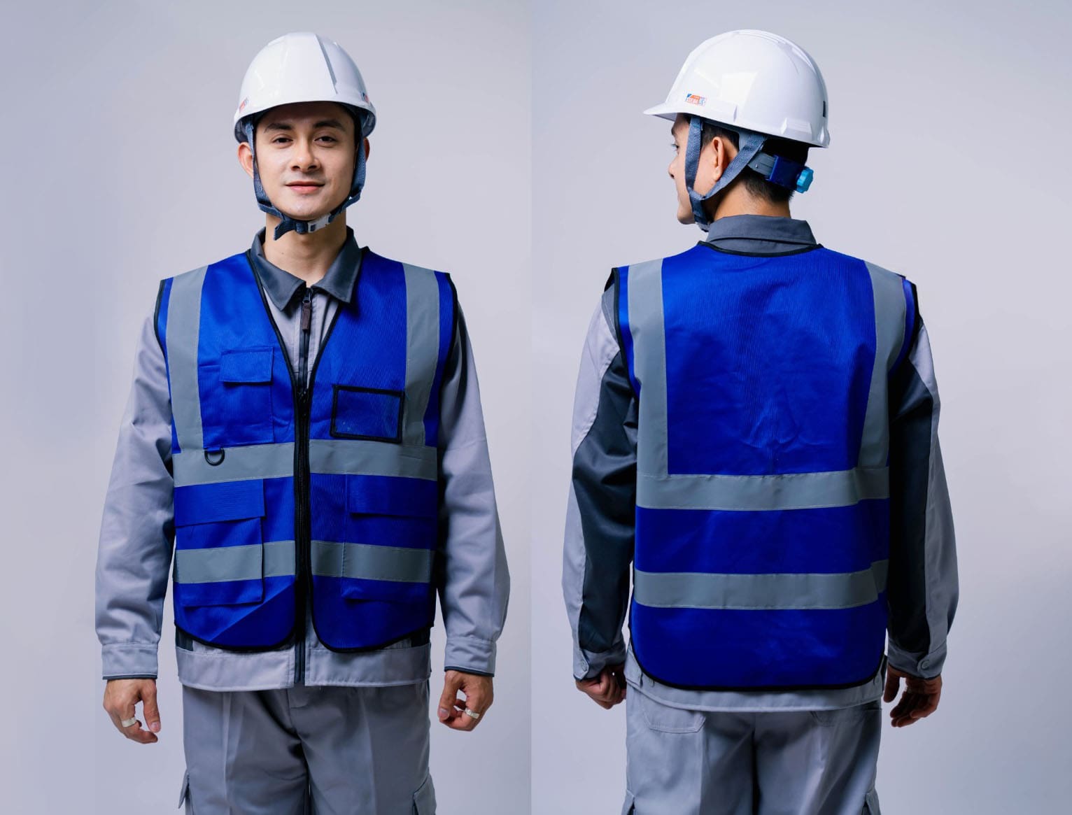 Mẫu áo gile bảo hộ lao động phản quang công trình