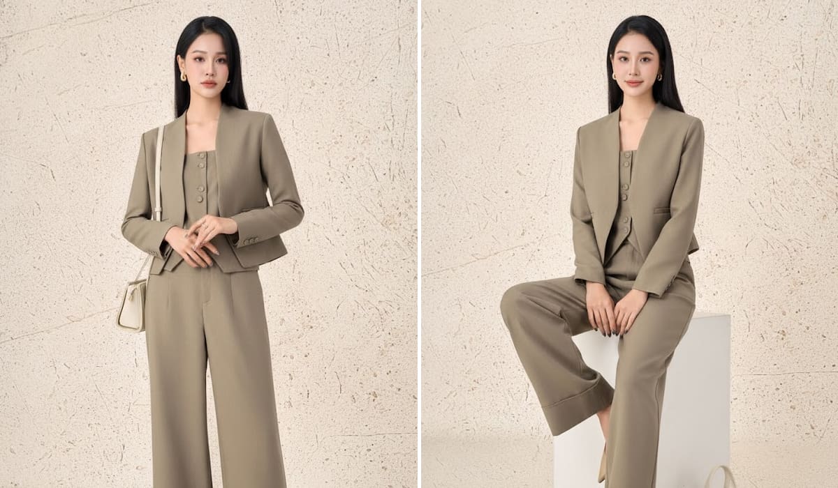 mẫu đồng phục vest nữ công sở hiện đại thiết kế chuyên nghiệp