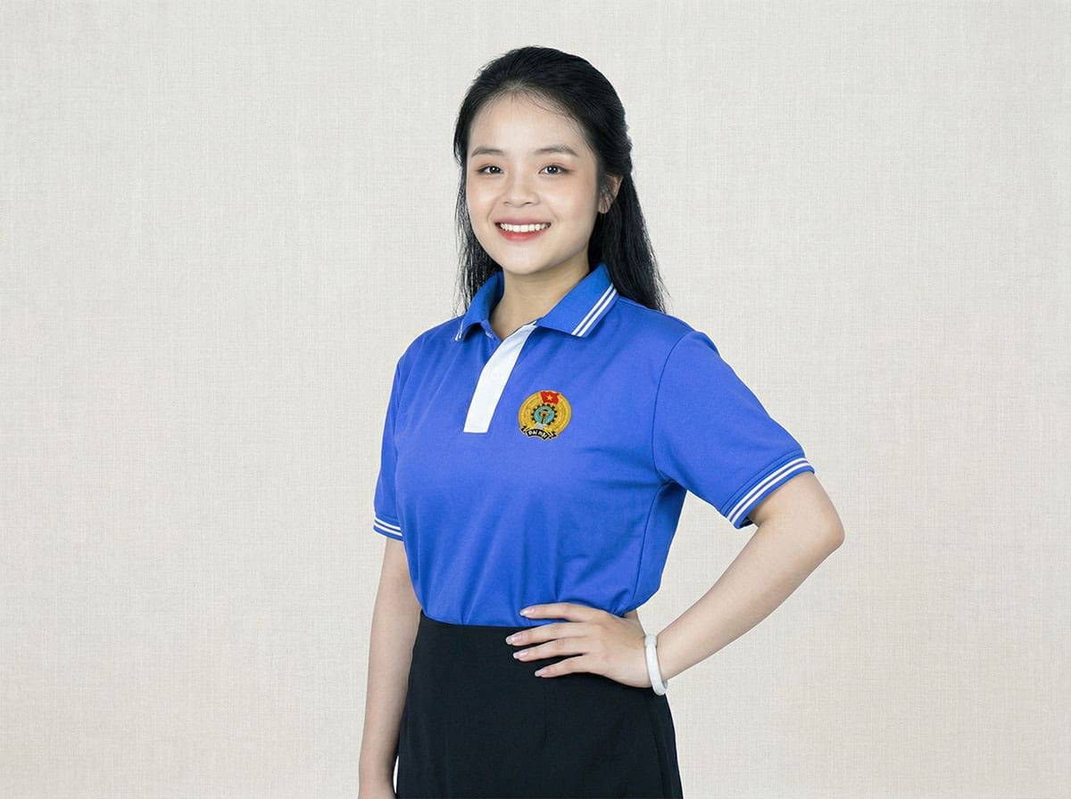 Mẫu áo thun đồng phục công đoàn in logo sắc nét