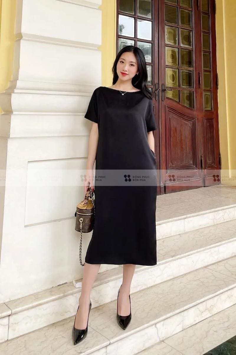váy cho người béo bụng chân to đẹp