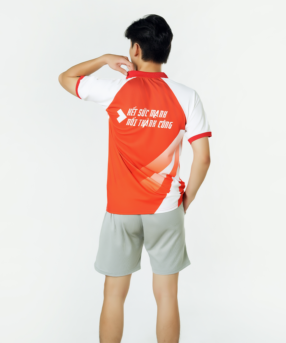 Chất liệu đồng phục TEAMBUILDING ngân hàng TECHCOMBANK được may bằng các liệu cao cấp, co giãn 4 chiều tốt