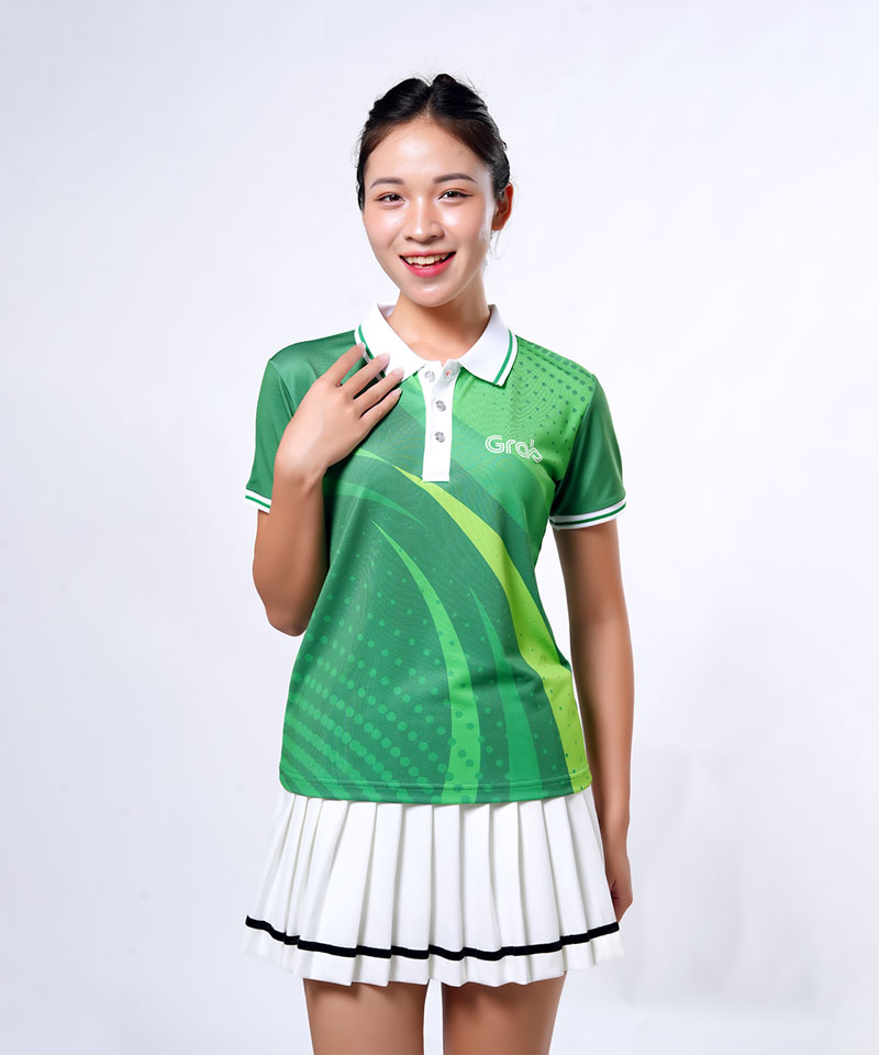 Chất liệu được sử dụng để may mẫu đồng phục này là các dòng liệu cao cấp cotton, lacoste, PE, Pique Cool, bio cool…