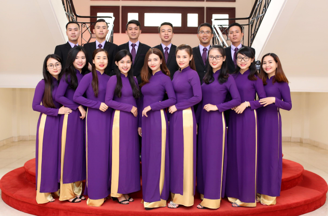 Mẫu áo dài đồng phục ngân hàng