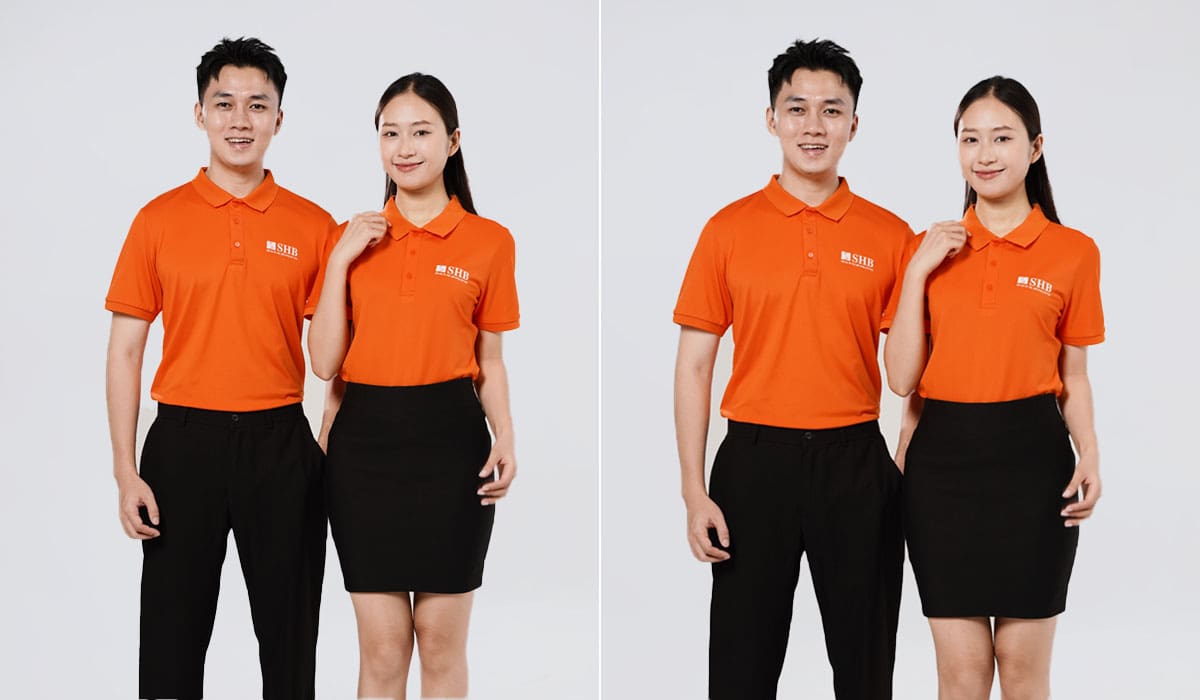 Mẫu áo polo đồng phục ngân hàng SHB