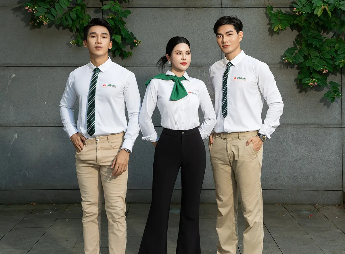 Mẫu áo sơ mi đồng phục ngân hàng VP Bank