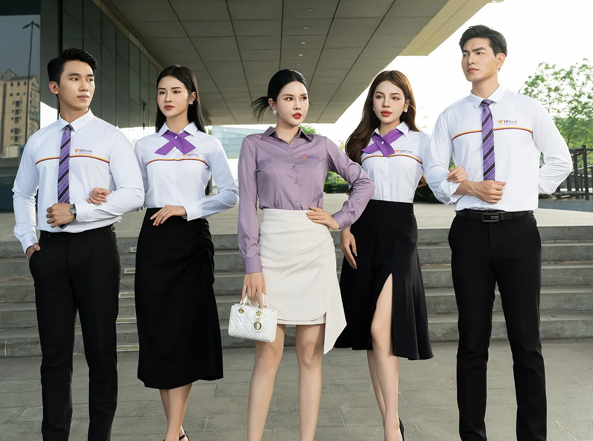Mẫu áo sơ mi đồng phục ngân hàng TP Bank
