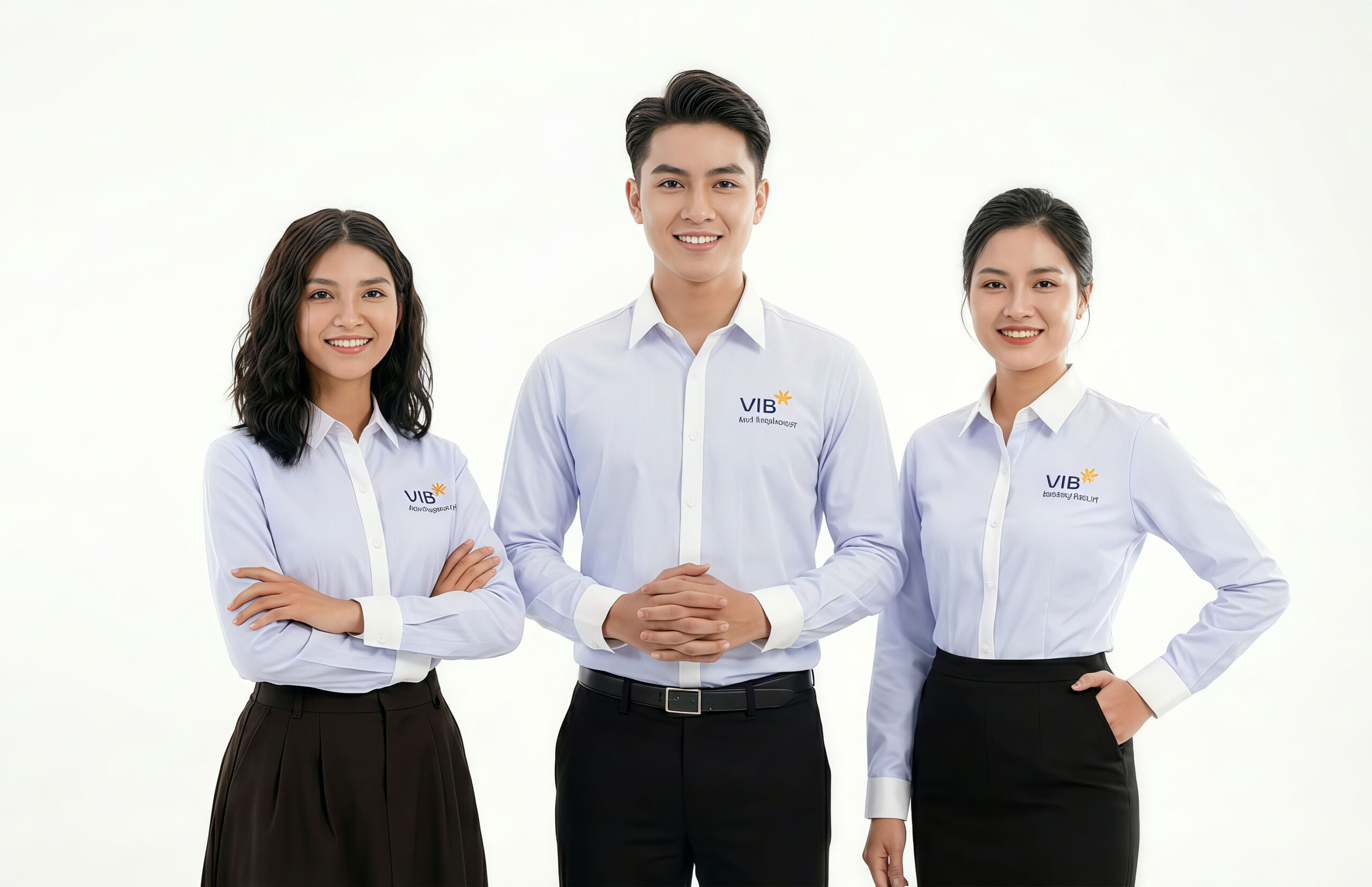 Mẫu áo sơ mi đồng phục ngân hàng VIB