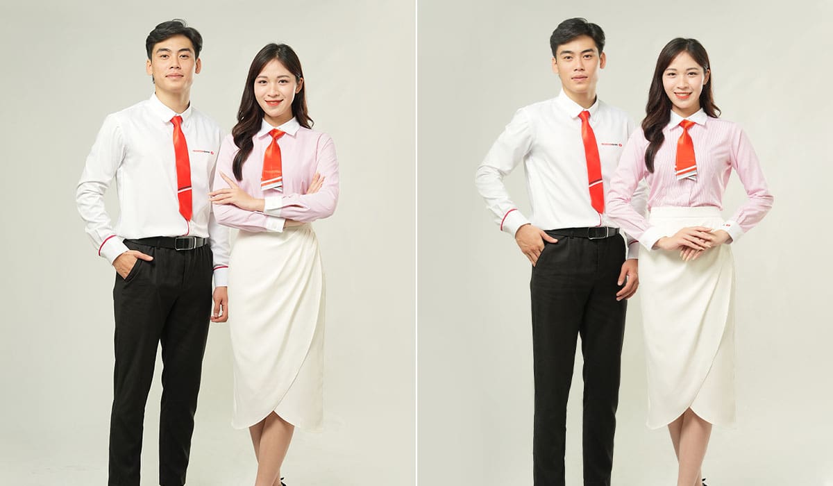 Mẫu áo sơ mi đồng phục ngân hàng Techcombank