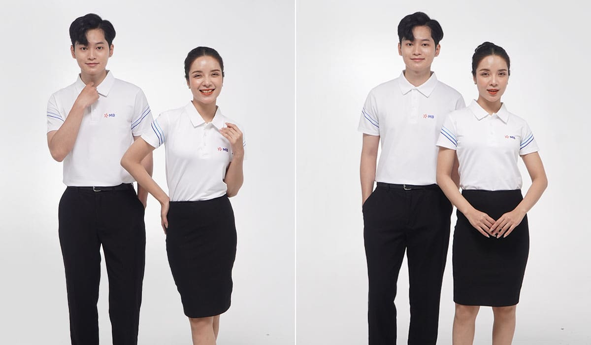 Mẫu áo polo đồng phục ngân hàng quân đội MB Bank