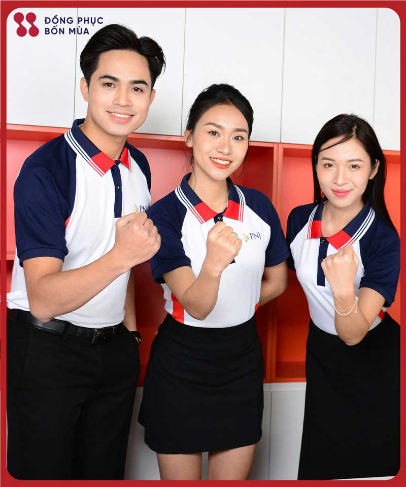 Màu sắc mẫu áo polo đồng phục thương hiệu PNJ