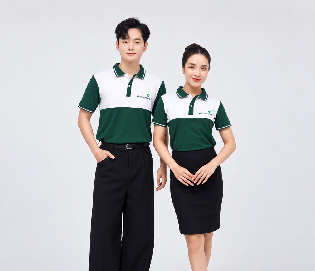 Mẫu áo polo đồng phục Vietcombank