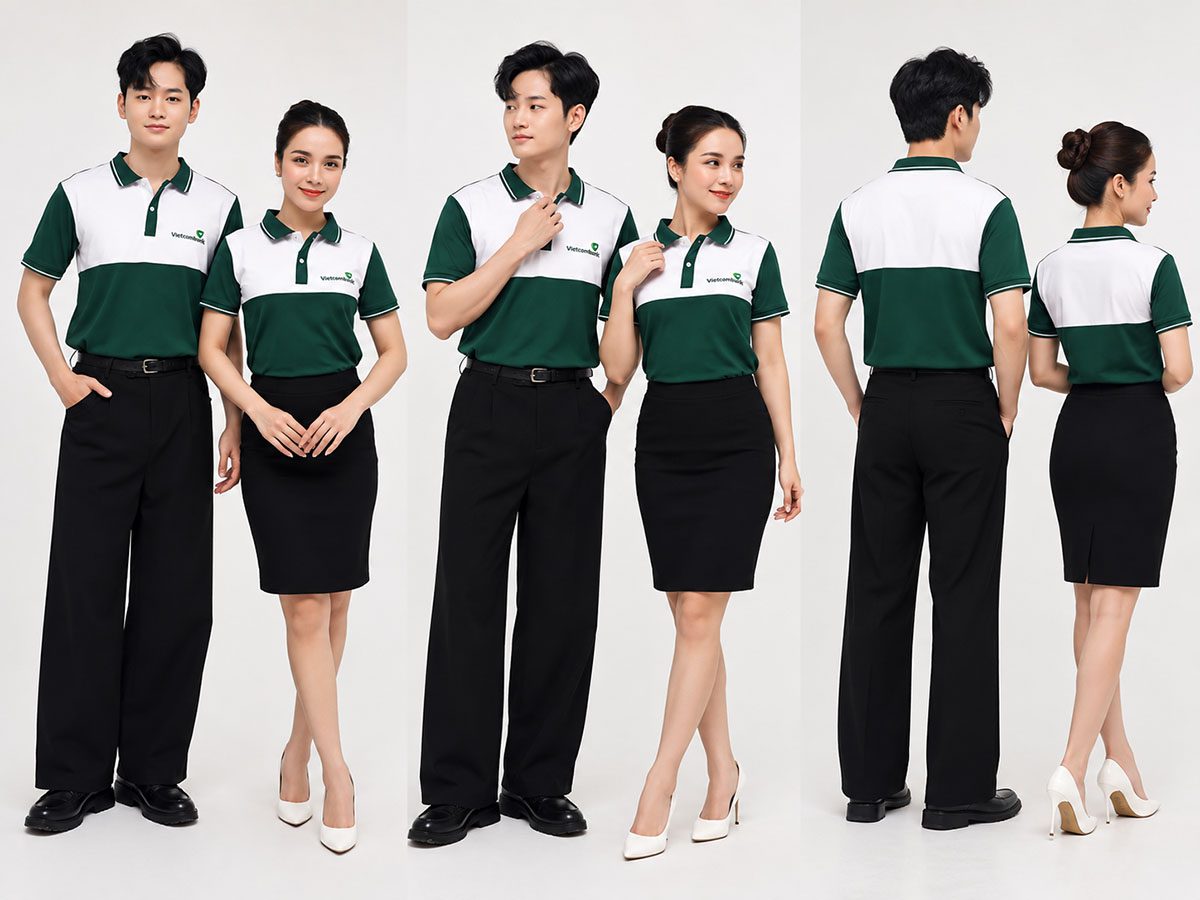 Mẫu áo polo đồng phục Vietcombank