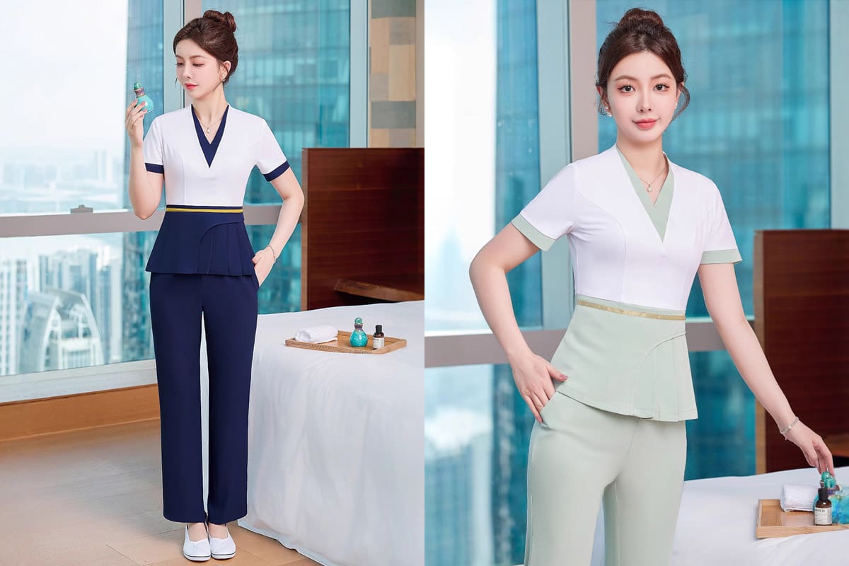 Bộ rời áo cổ V phối quần tây