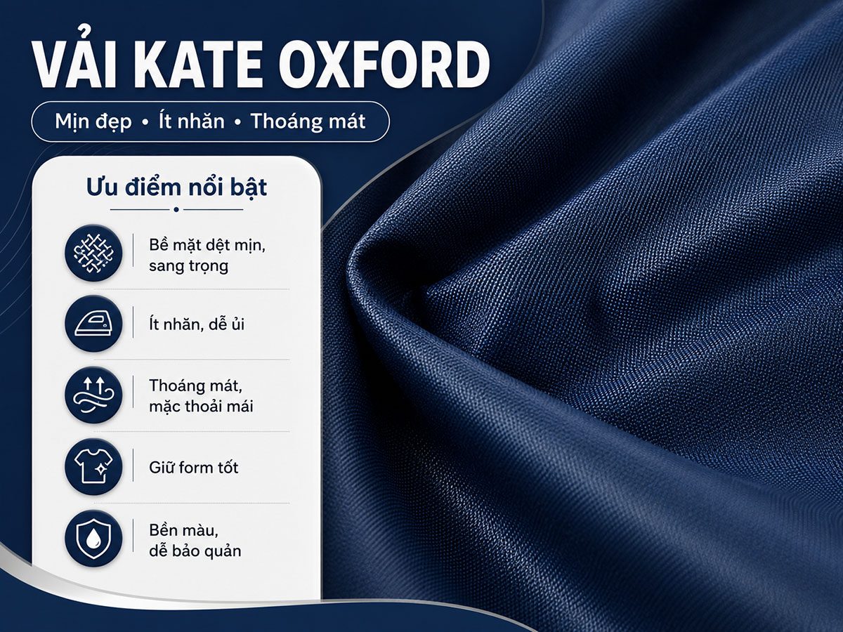 Chất vải Kate Oxford
