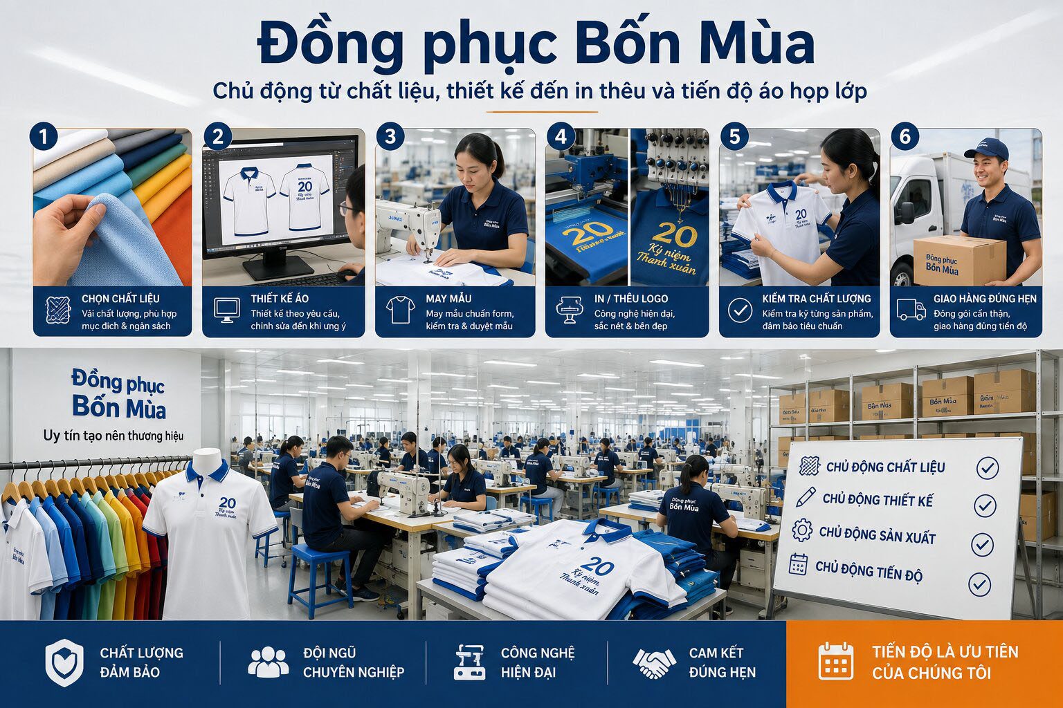 Hỗ trợ thiết kế theo logo, niên khóa và slogan riêng