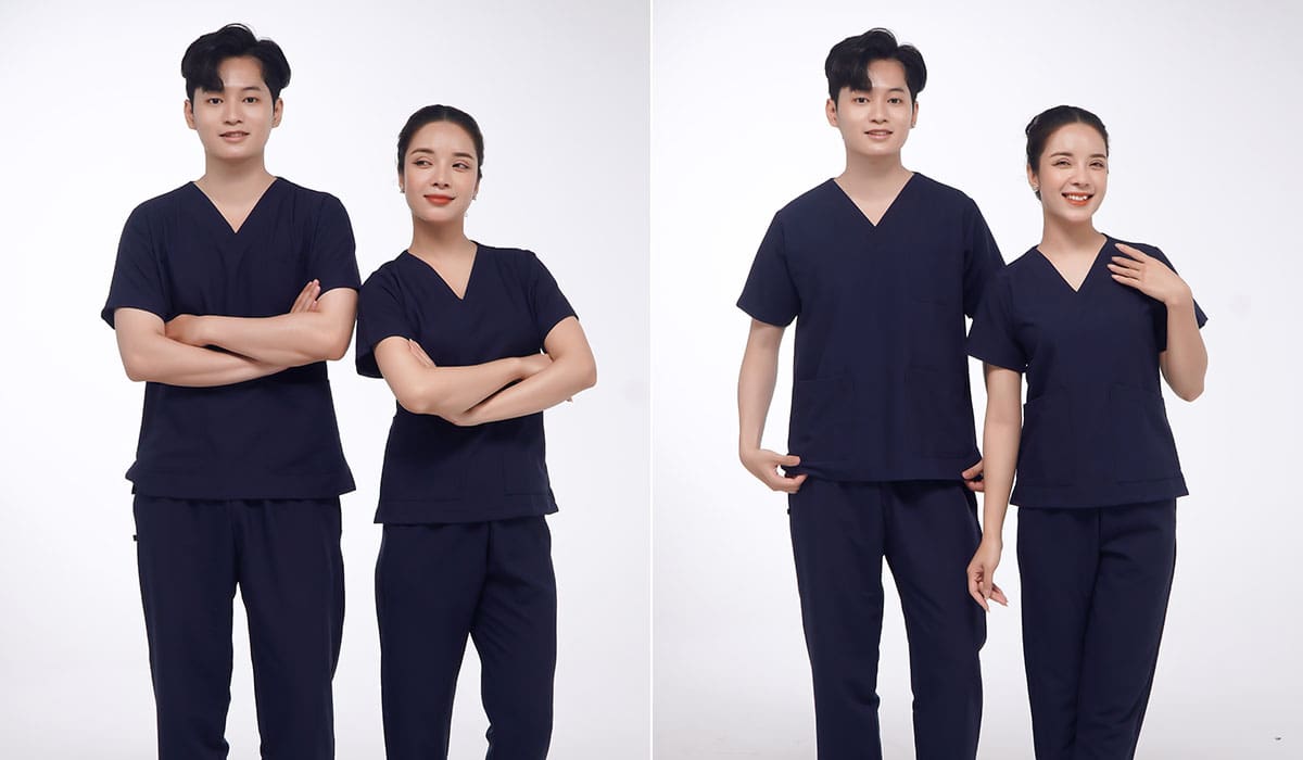 Bộ scrubs thiết kế cao cấp cho bác sĩ, điều dưỡng, spa