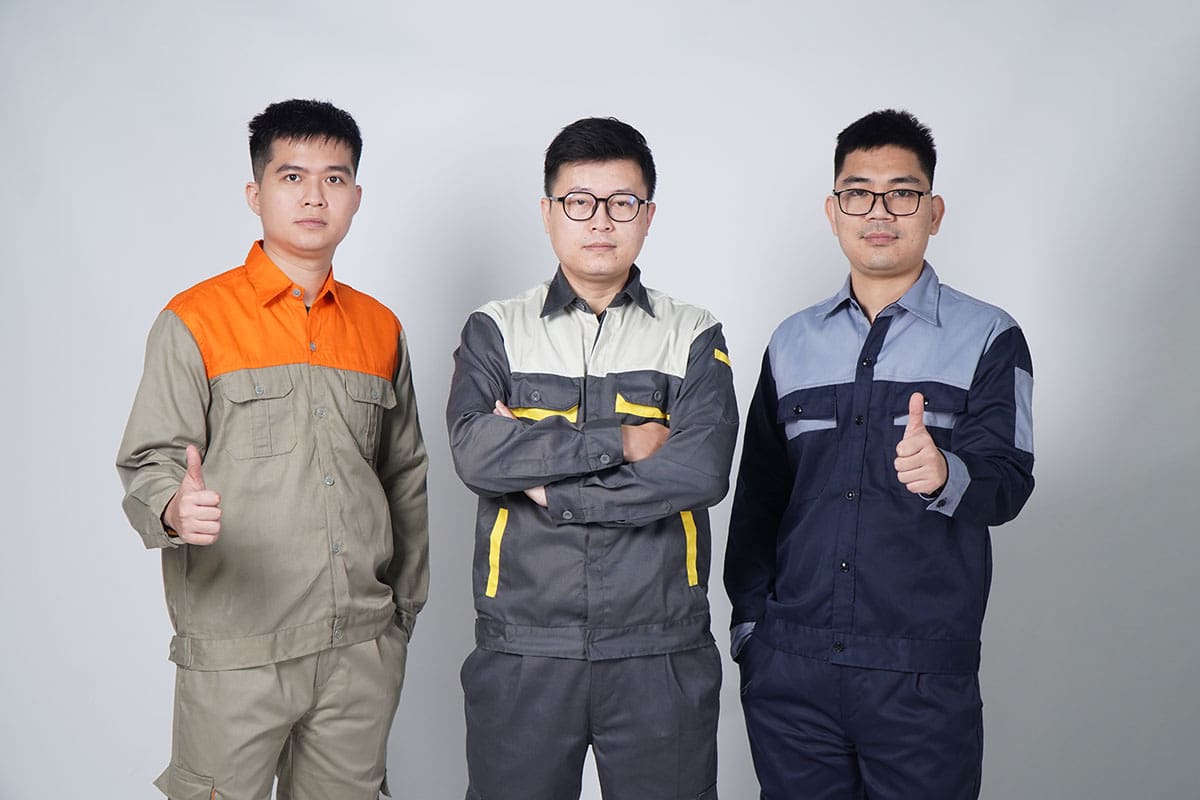 Mẫu đồng phục công nhân xây dựng dài tay, thiết kế bền đẹp