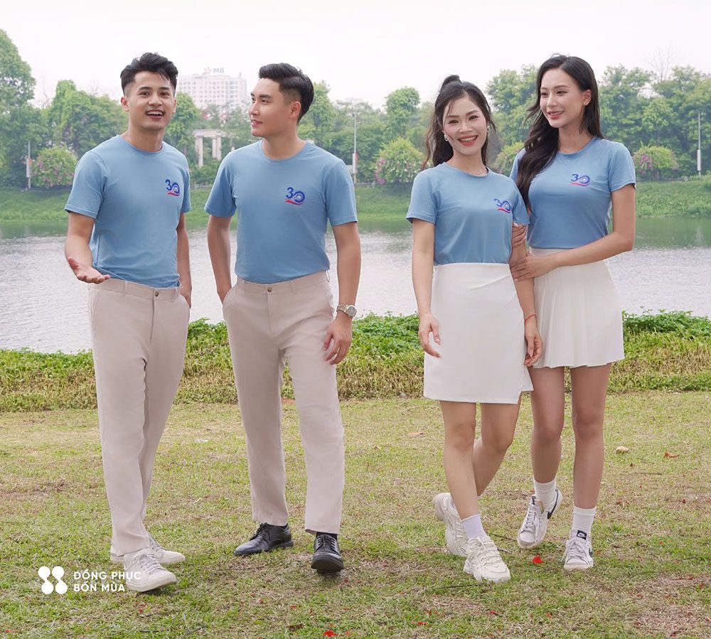 Mẫu đồng phục họp lớp 30 năm cổ tròn
