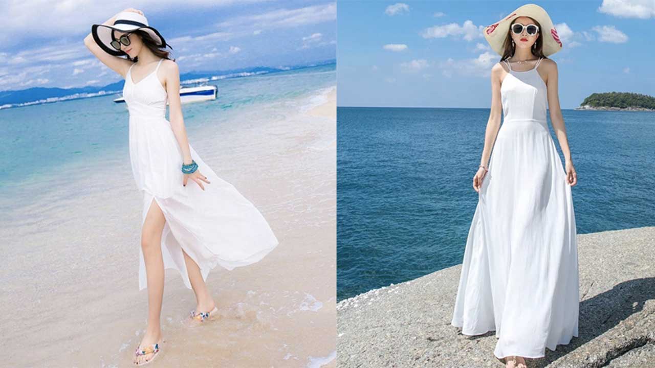 [Gợi ý] Top 3 mẫu đồng phục váy trắng đi biển thời trang