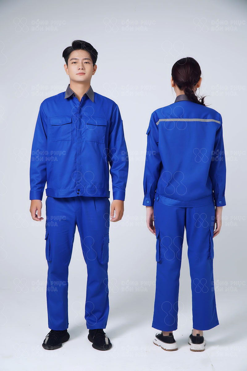 Mẫu bảo hộ lao động màu xanh da trời