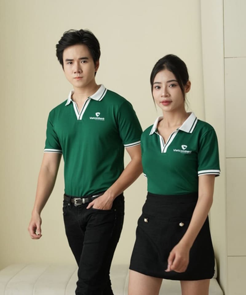 Áo thun doanh nghiệp ngân hàng Vietcombank chất liệu thoáng mát - Ảnh 10