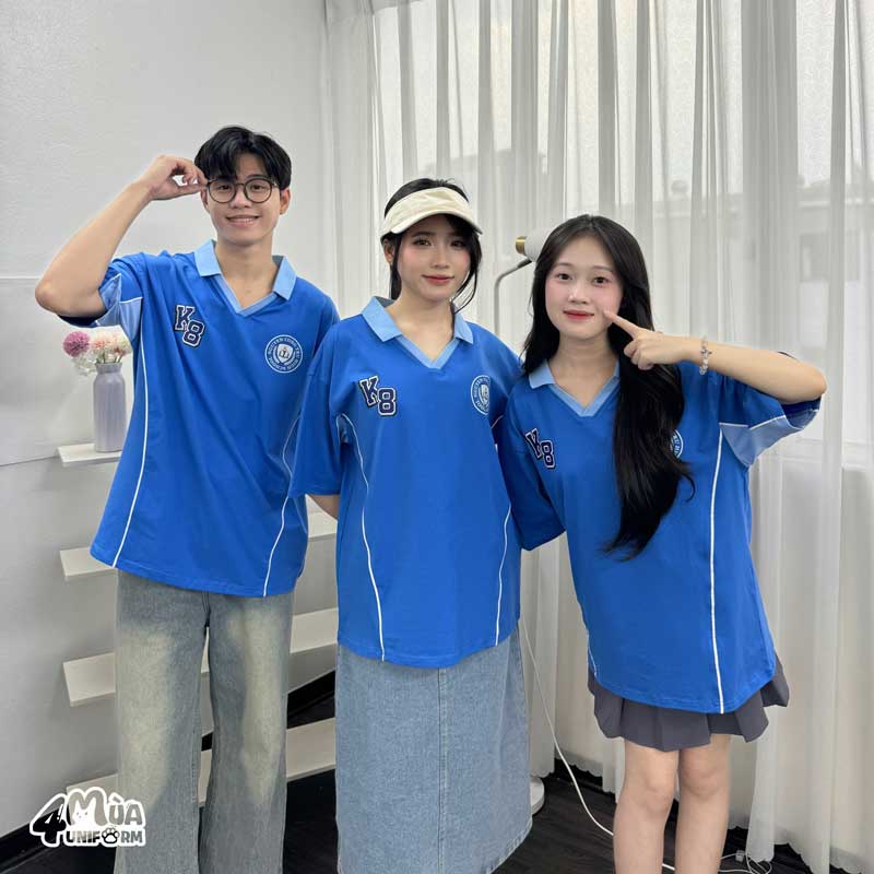 Mẫu áo đồng phục lớp Home Run xanh ya