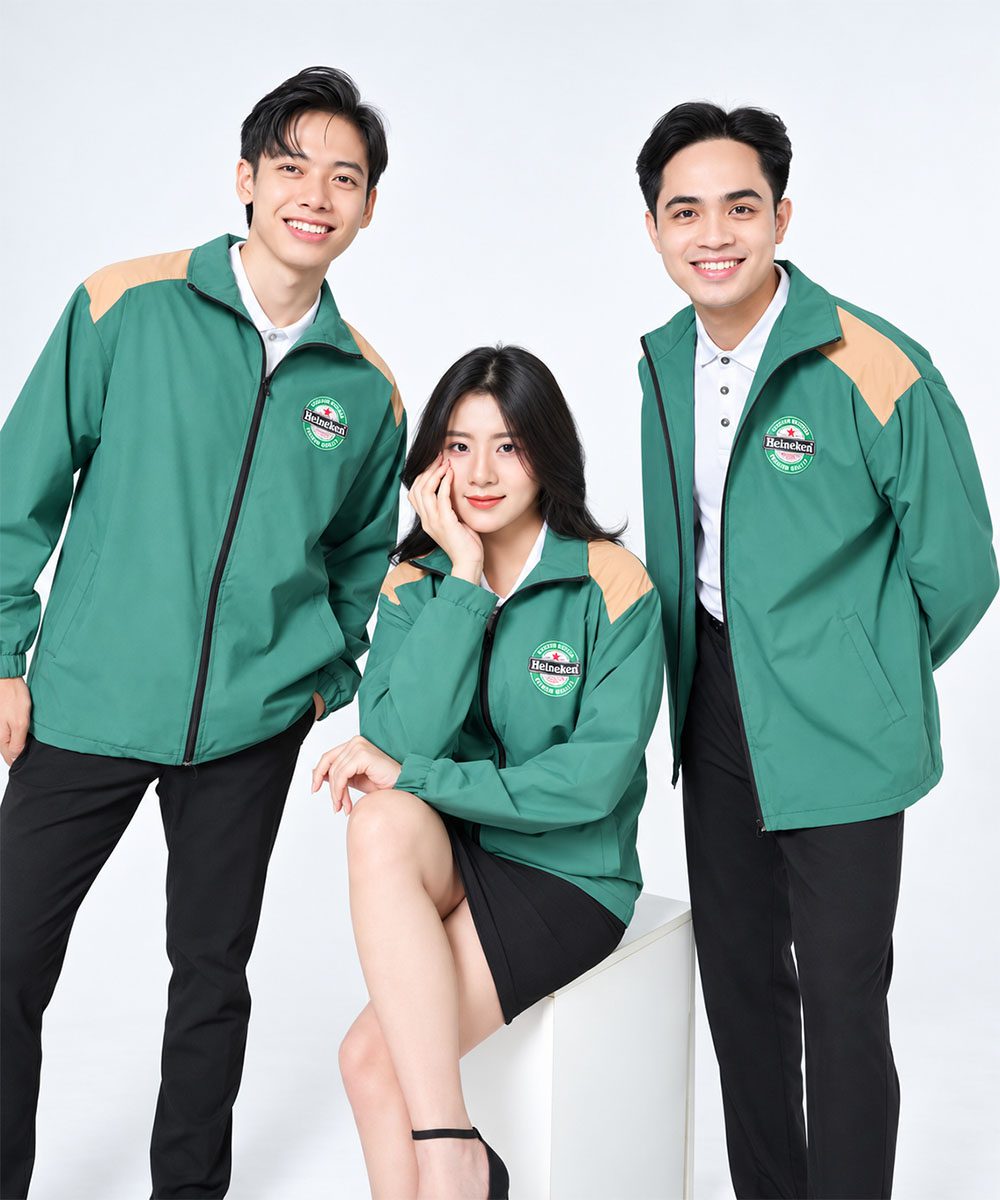 Áo Khoác Đồng Phục Công Ty Heineken Chống Nước - Bền Đẹp, Dễ Mặc