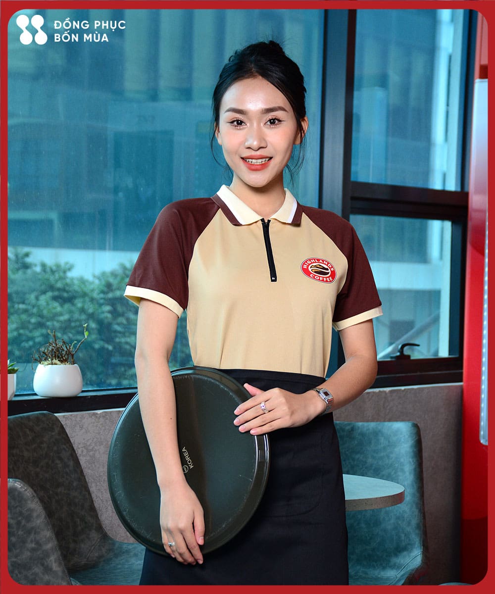 Mẫu áo polo Highlands thoáng mát logo sắc nét