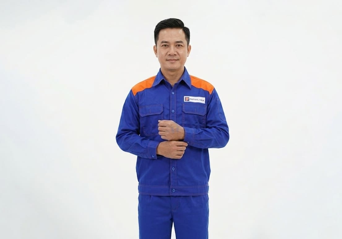 Bộ quần áo bảo hộ dài tay Petrolimex