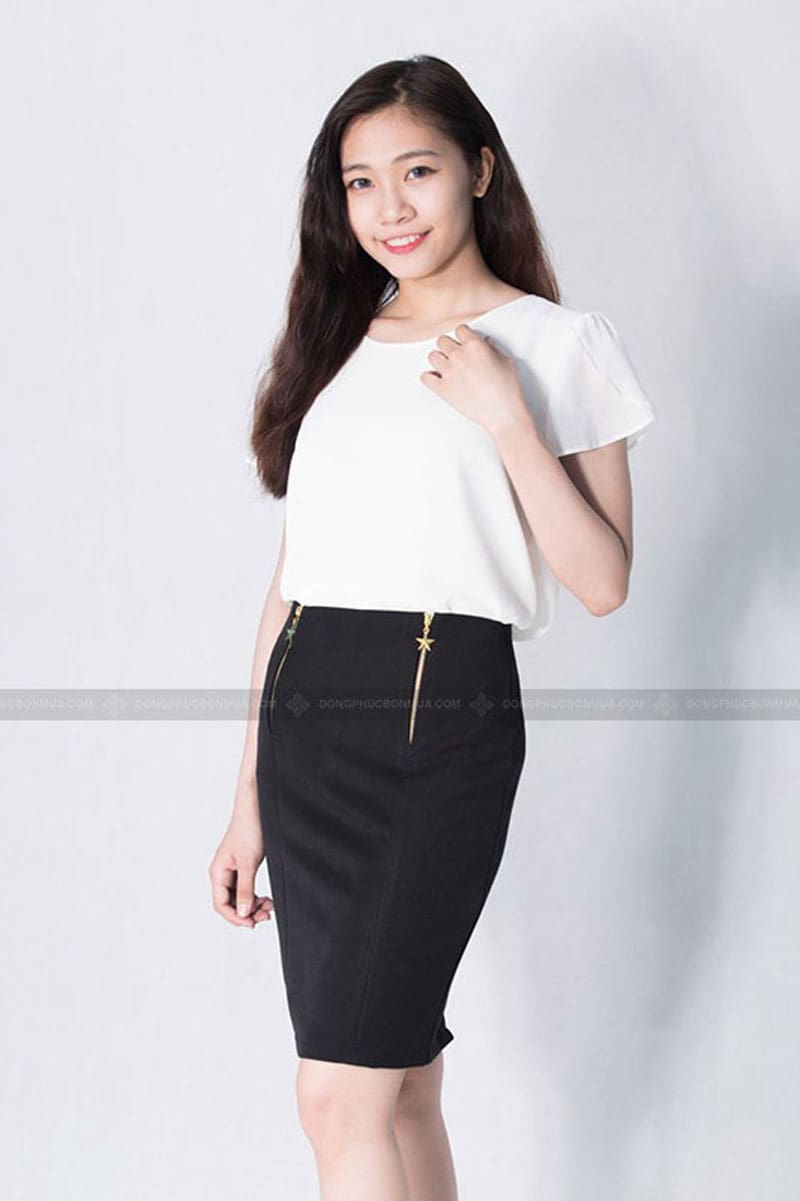 Phong cách đồng phục công sở chân váy Zuyp mới lạ