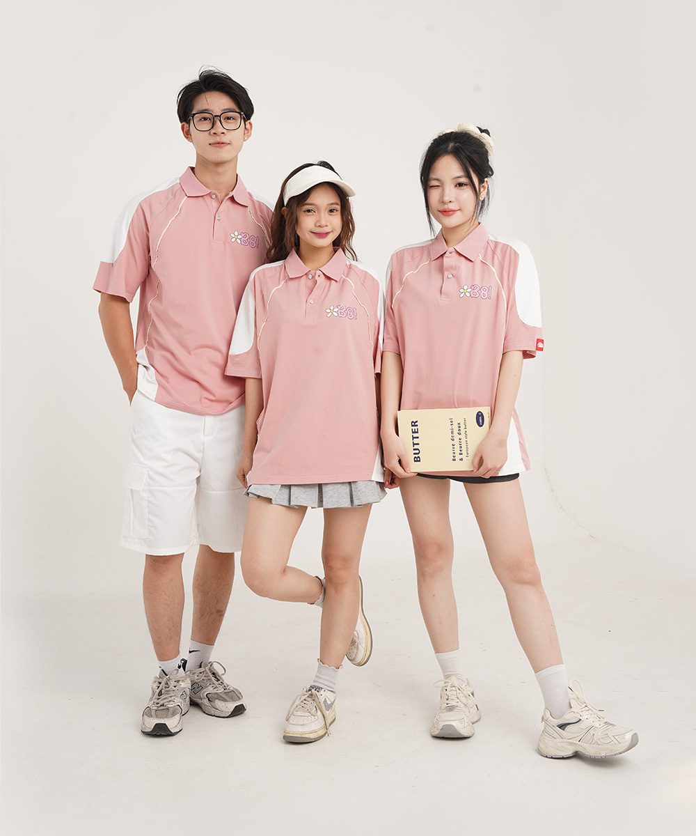 Áo Polo Đồng Phục Lớp A8 Lego Màu Hồng Pastel