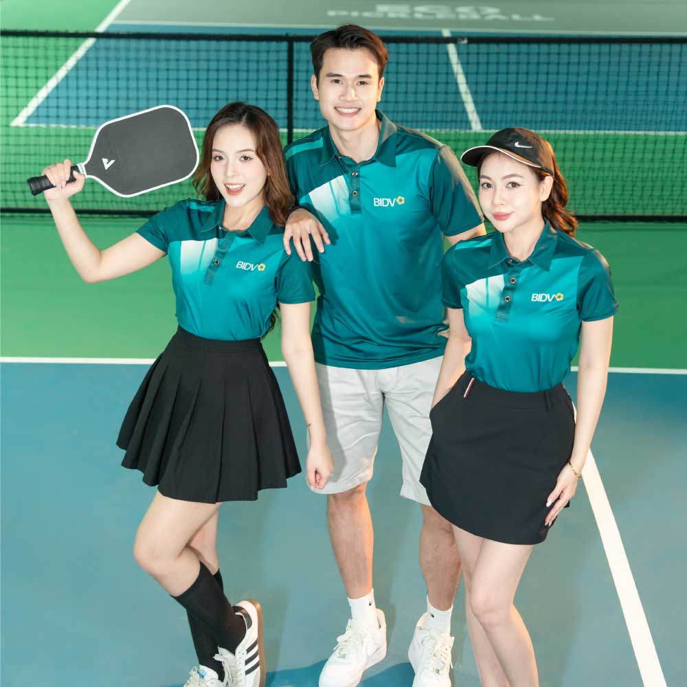 Áo polo đồng phục PickleBall ngân hàng BIDV