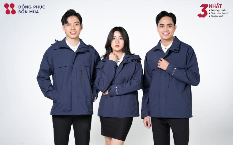 Màu sắc đặc trưng cho mẫu áo khoác gió đồng phục