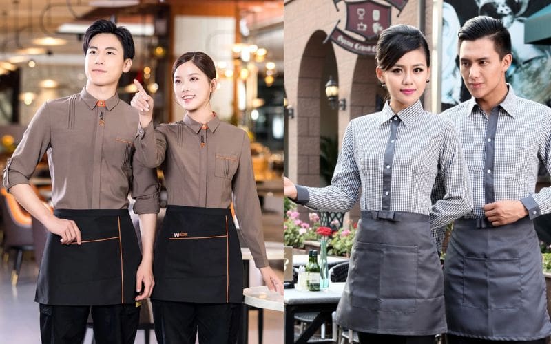 Áo sơ mi hoặc áo thun cho thu ngân, quản lý