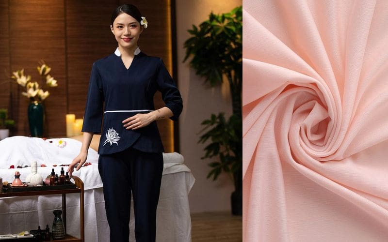 Chất liệu may đồng phục massage cần có khả năng thấm hút tốt