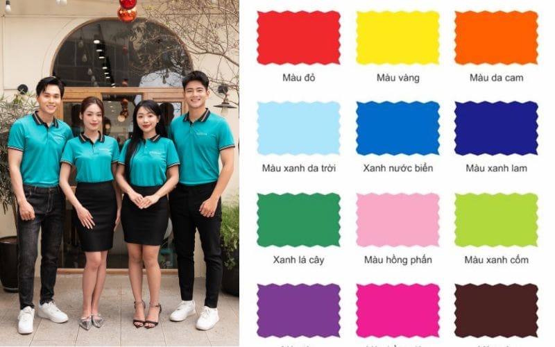 Chọn màu sắc đồng phục tiệm bánh hài hoà với concept