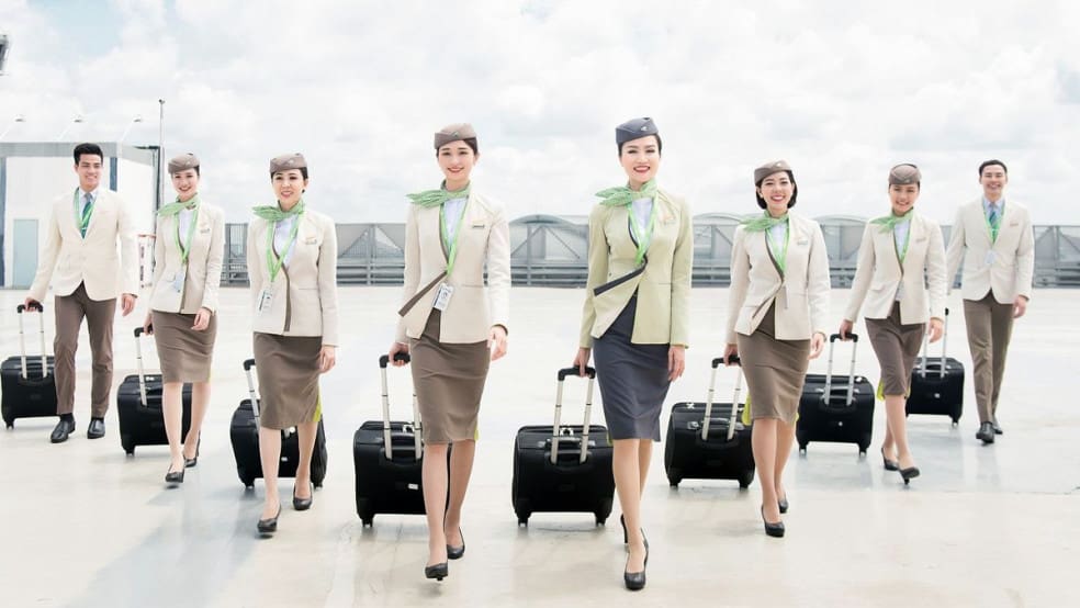 May đồng phục tiếp viên hàng không