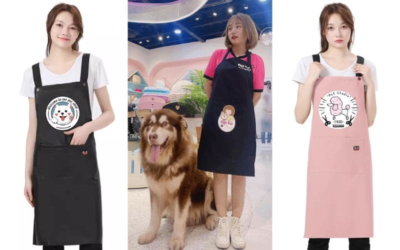 Mẫu tạp dề đồng phục cho pet shop