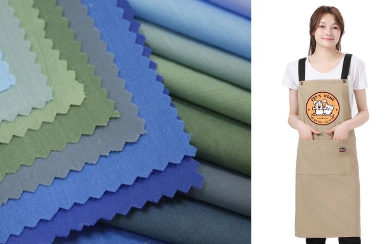 Sử dụng vải kaki để may tạp dề cho pet shop
