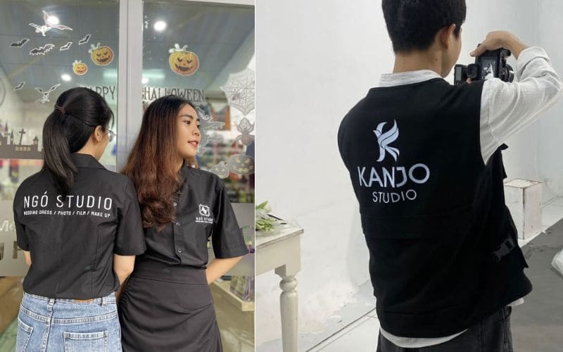 Đồng phục studio in logo theo yêu cầu