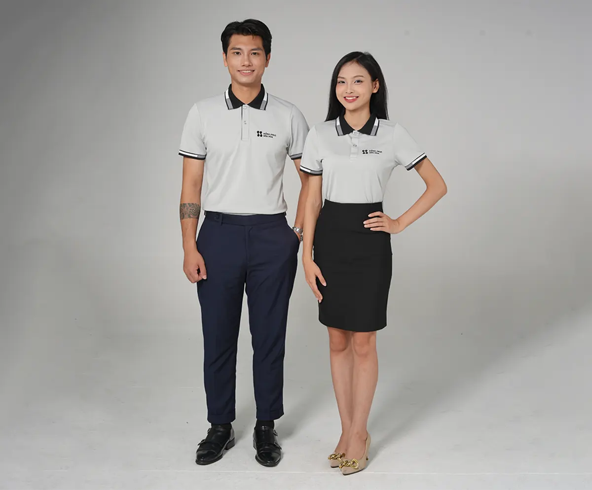 May đồng phục áo polo vải thun cá sấu
